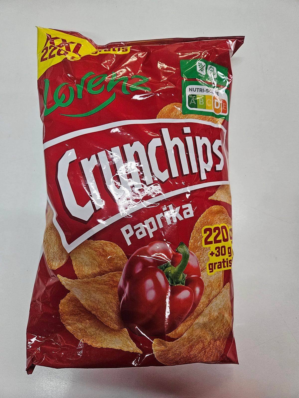 Crunchips Paprika 220g+30g Gratis Kartoffelchips Lorenz
