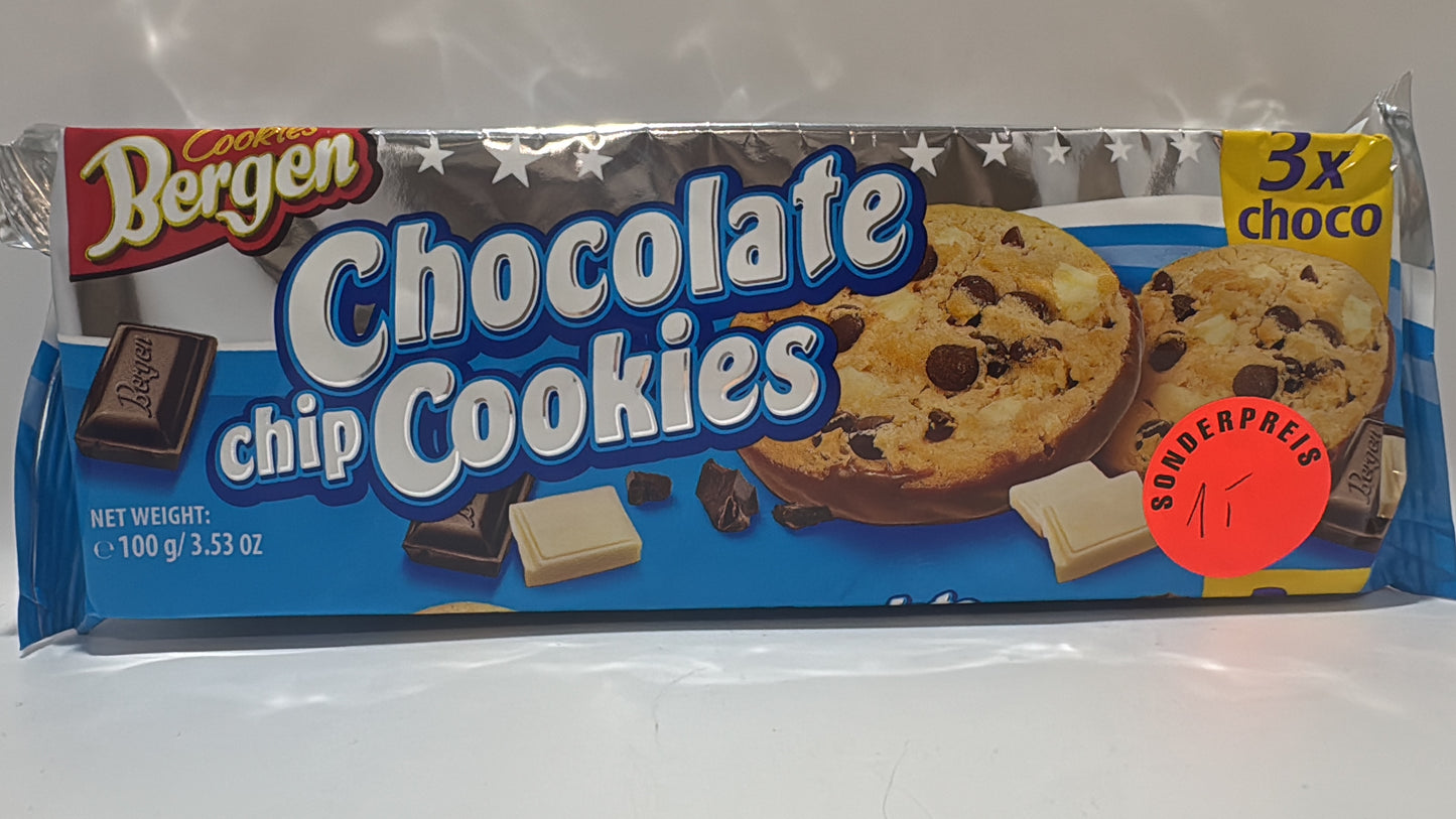 Bergen Chocolate Chip Cookies 3x choco 100g