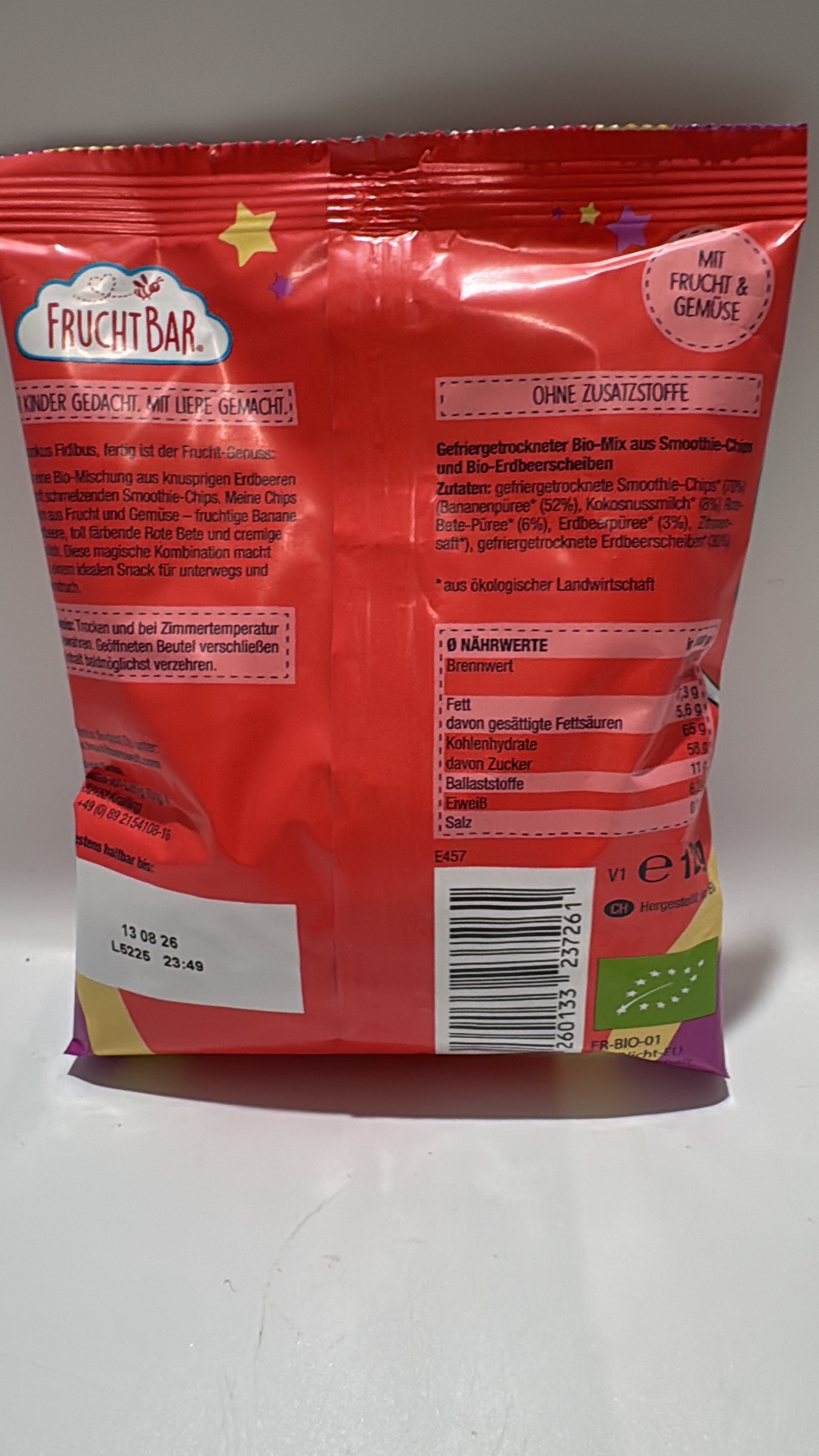 FruchtBar Bio-Hokuspokus-Mix – Gefriergetrockneter Frucht- & Gemüsesnack (12g)