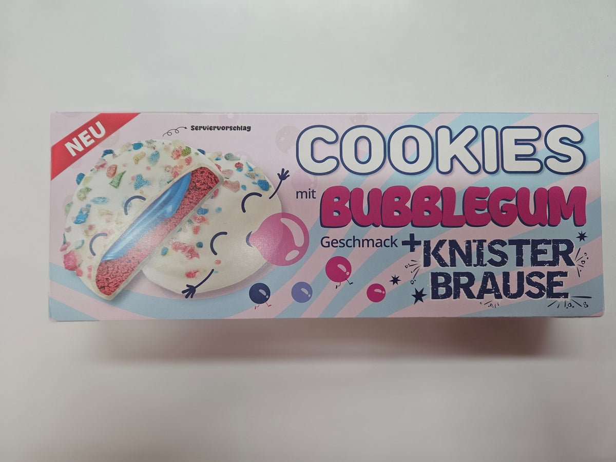 Cookies mit Bubblegum & Knisterbrause 128g Kekse Kaugummi