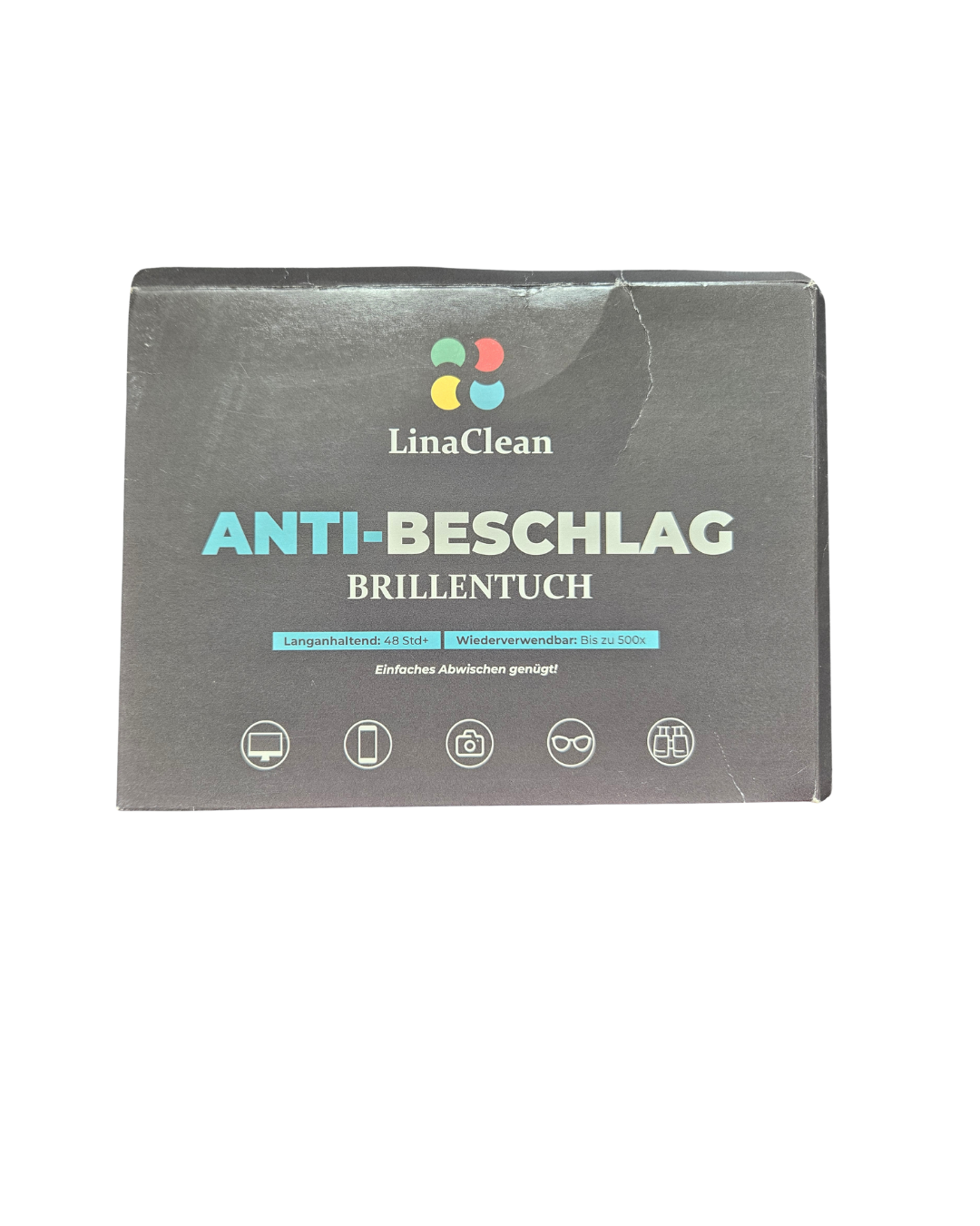 LinaClean Anti-Beschlag Brillentuch Wiederverwendbar 500x