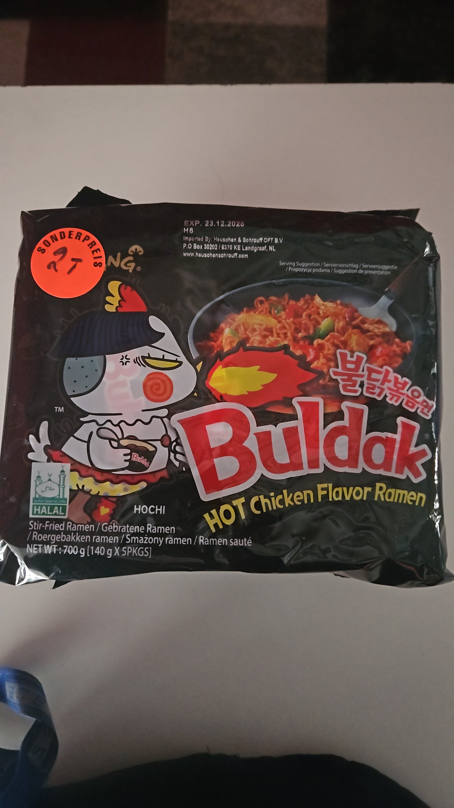 Samyang Buldak Hot Chicken Ramen 5er Pack MHD überschritten