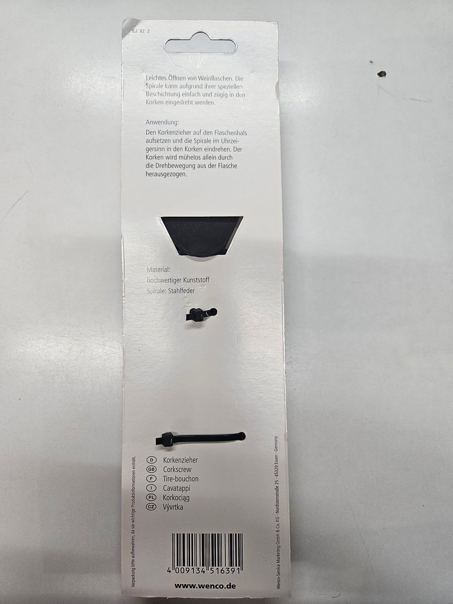 Wenco Korkenzieher – müheloses Öffnen von Weinflaschen