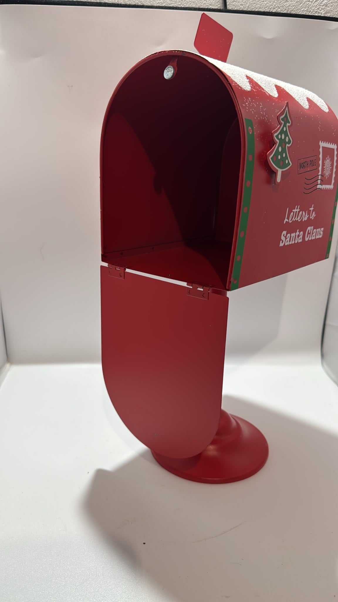 Deko Briefkasten Weihnachtsmann aus Metall 32cm Rot JJA