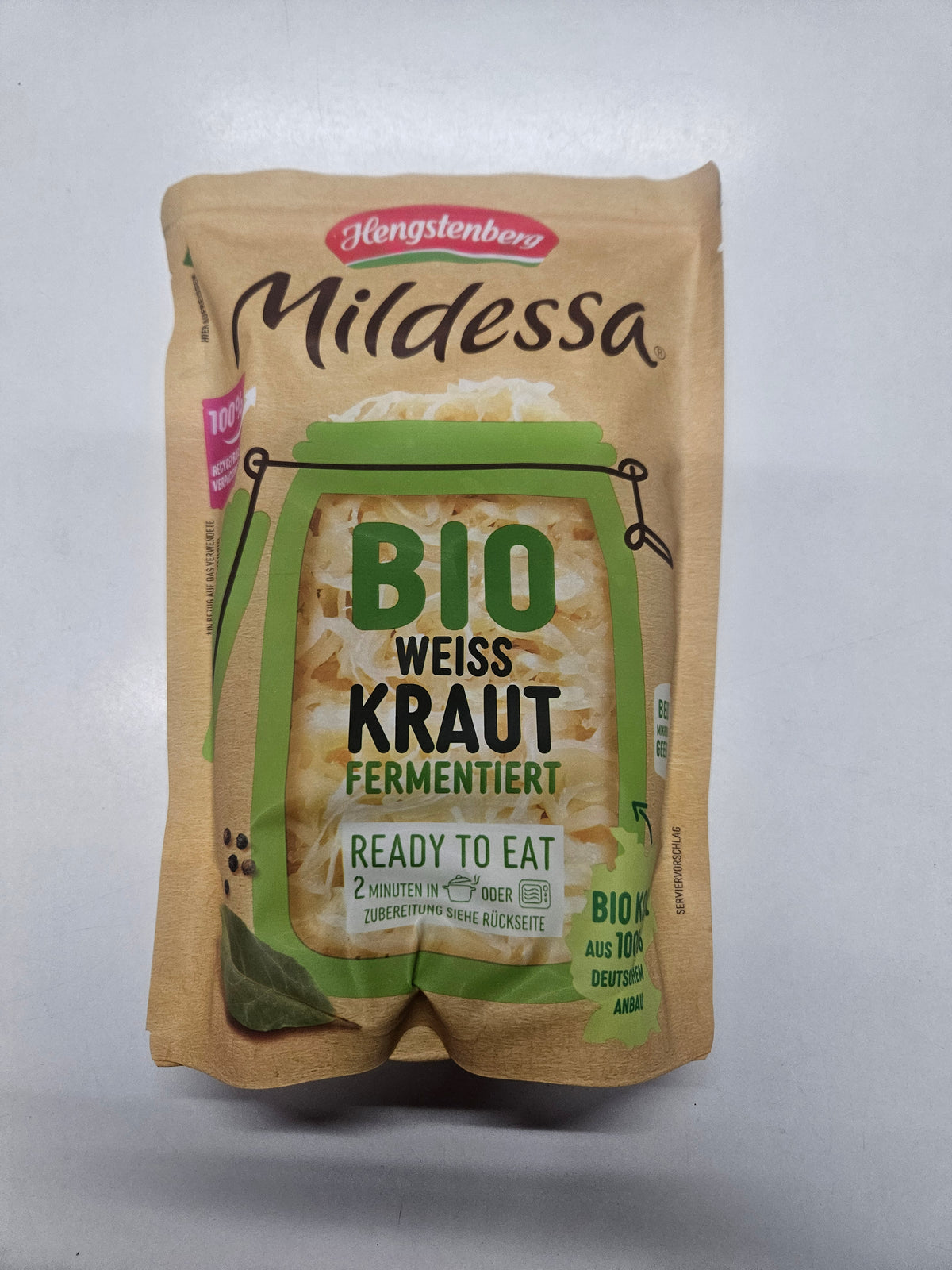 Hengstenberg Mildessa Bio Weisskraut Fermentiert 400g Beutel