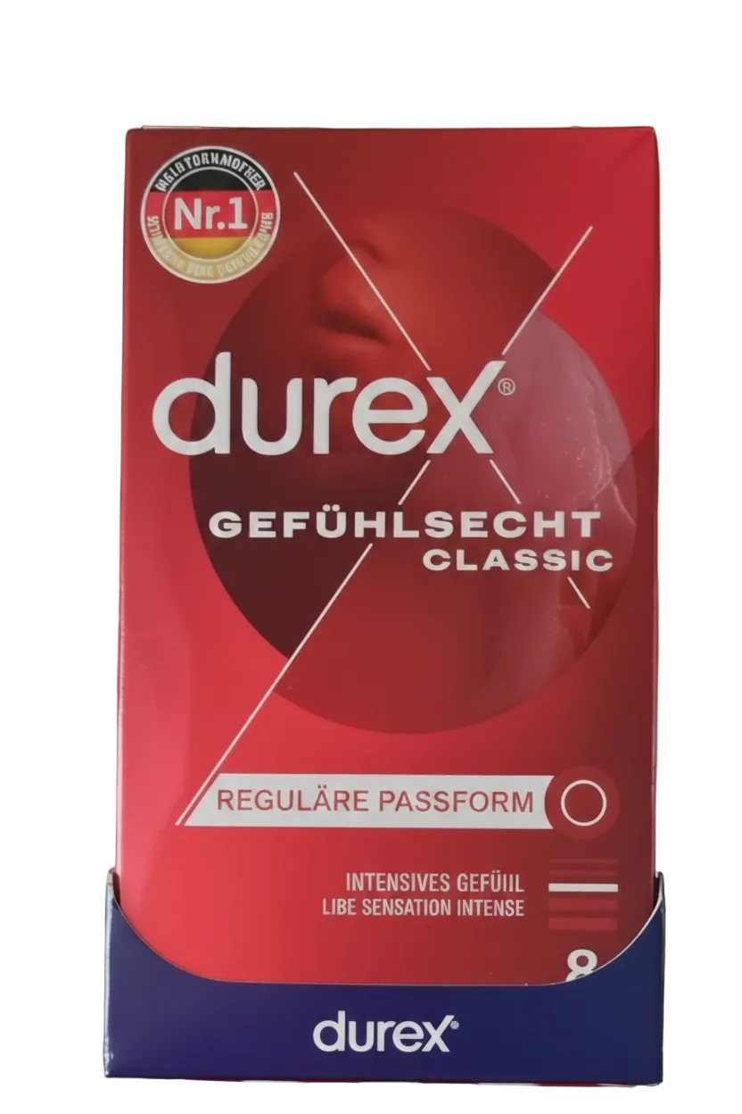 Gefühlsecht Classic Kondome 56 mm – Dünn, Easy-On, 8 Stück