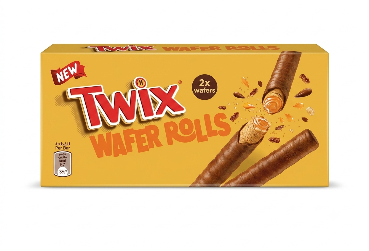 Twix Wafer Rolls Waffelrollen Schoko Riegel 2er 22,5g