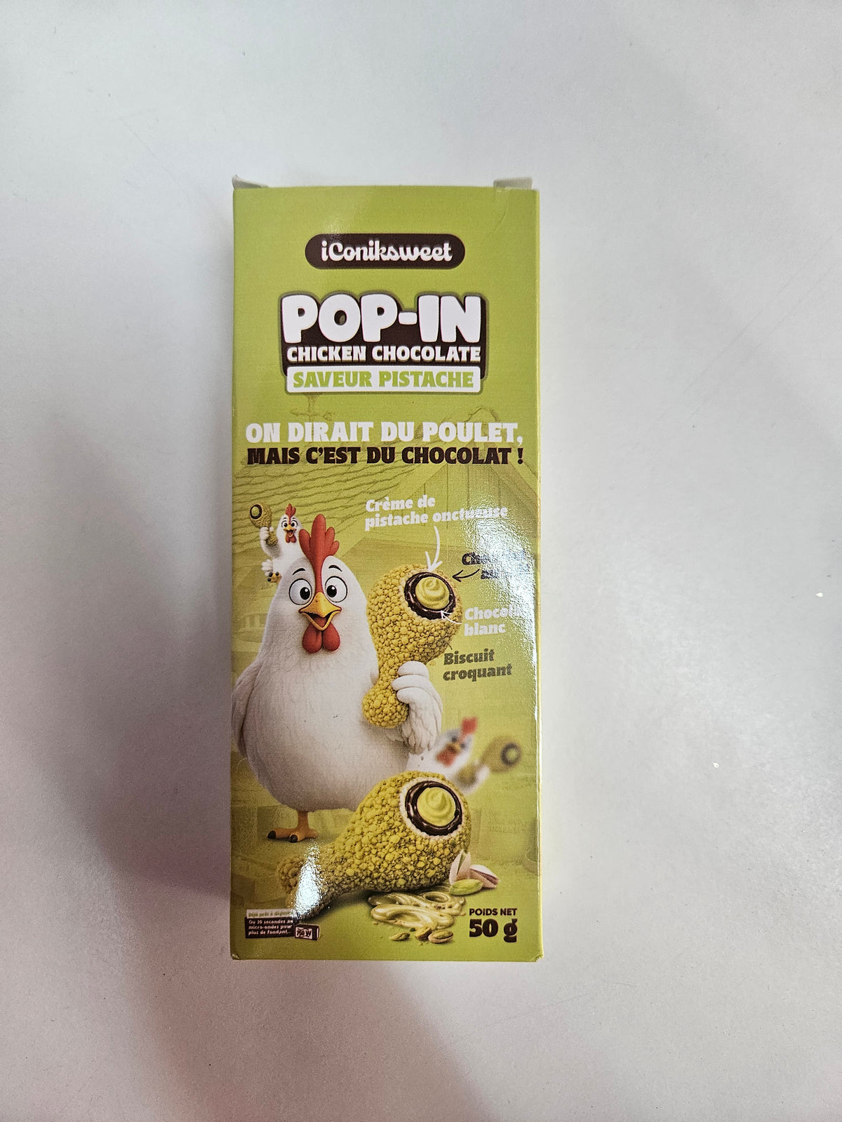 iConiksweet POP-IN Chicken Chocolate Pistache 50g