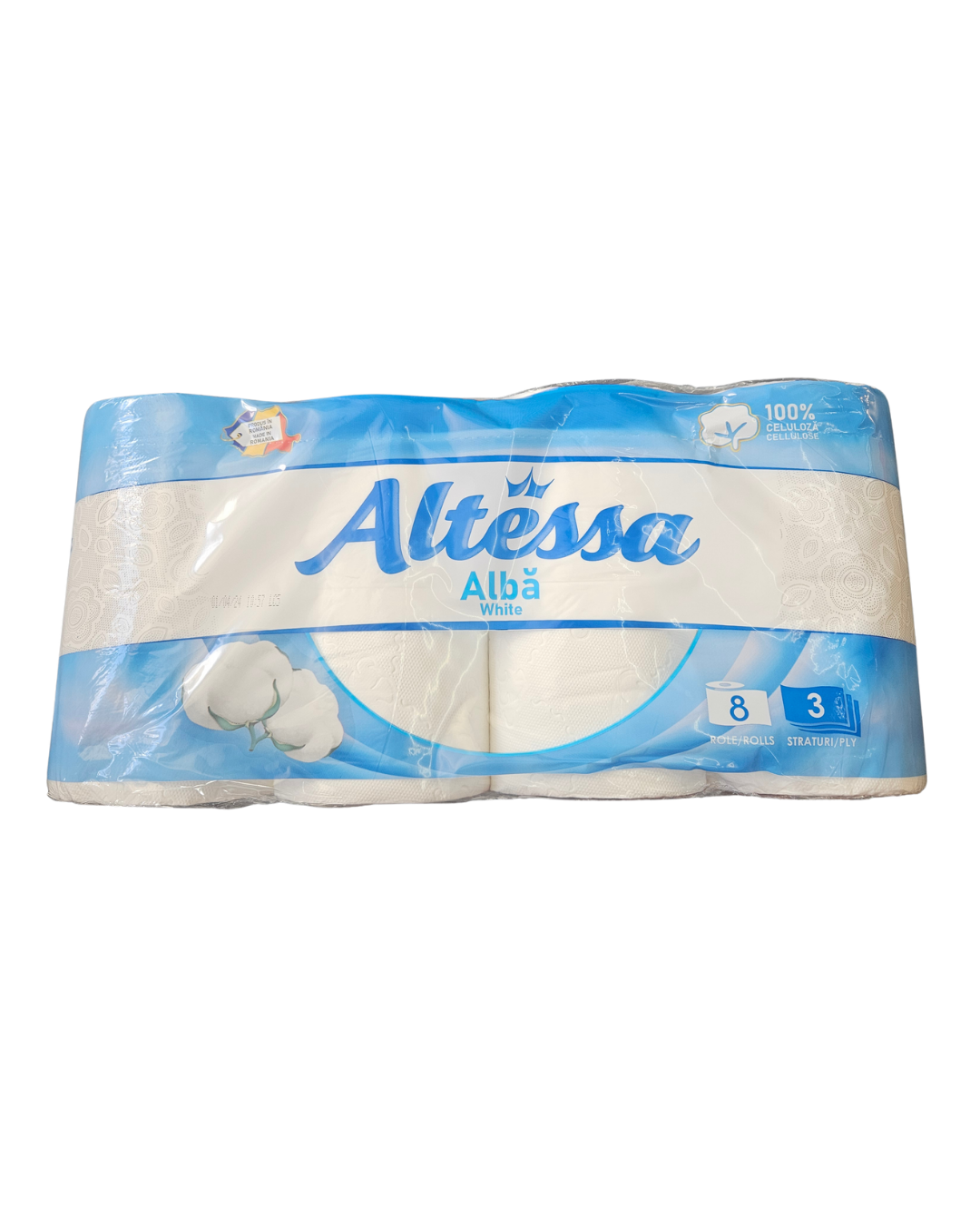 Altessa Toilettenpapier 3-lagig Weiß 8 Rollen 100% Zellstoff