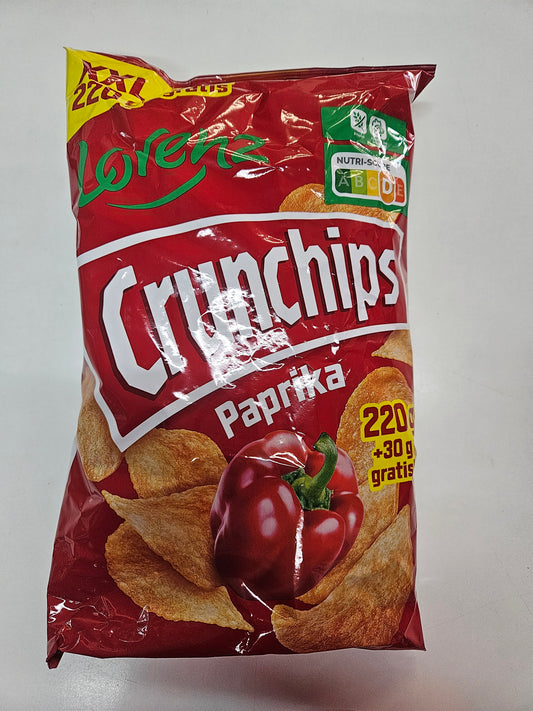Crunchips Paprika 220g+30g Gratis Kartoffelchips Lorenz