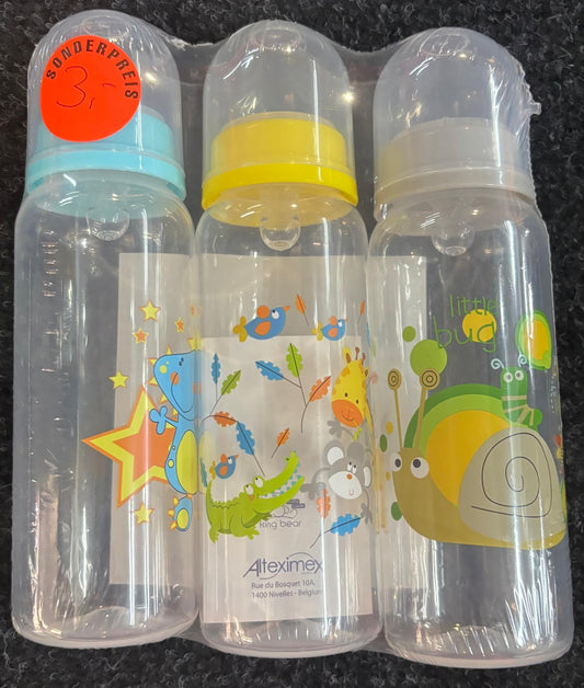 Babyflaschen-Set 3er-Pack „Bunte Tierwelt“