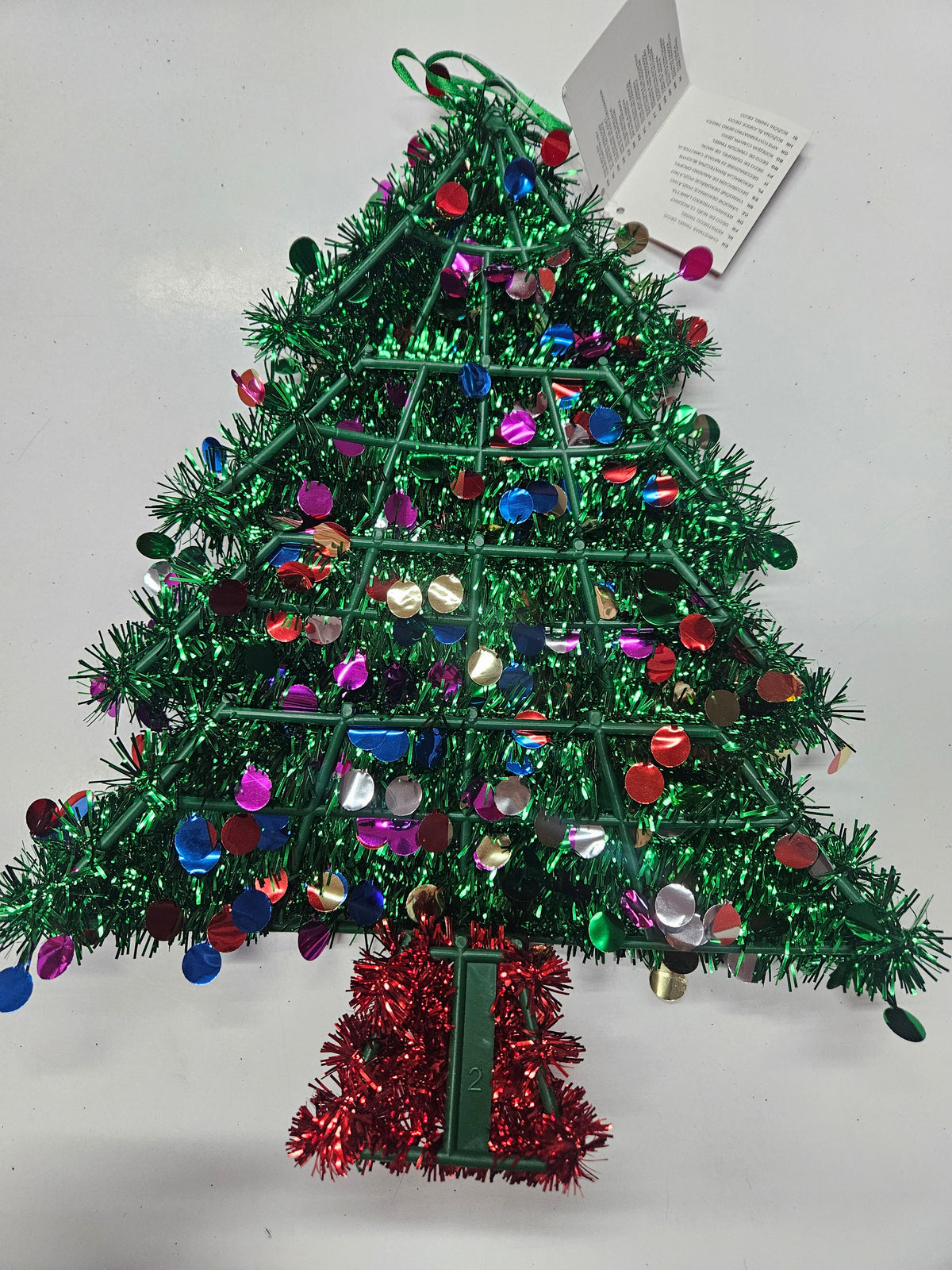 Weihnachtsbaum Lametta Hänger – Bunte Tinsel Wanddeko Tannenbaum
