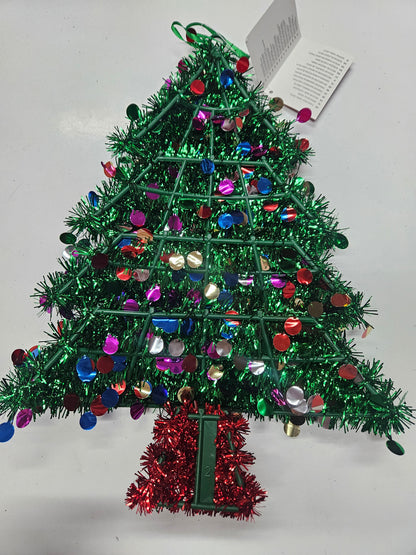 Weihnachtsbaum Lametta Hänger – Bunte Tinsel Wanddeko Tannenbaum