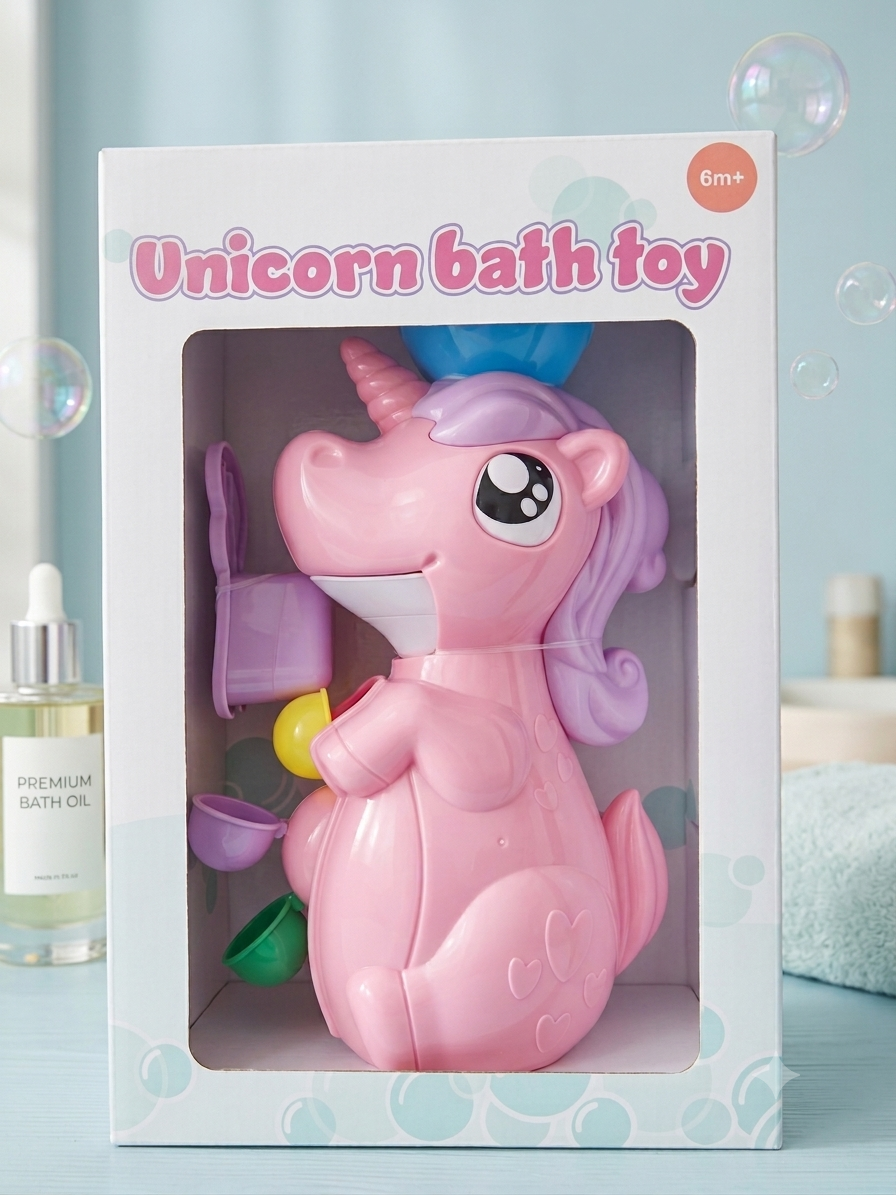 Einhorn Badespielzeug mit Saugnäpfen für die Wanne