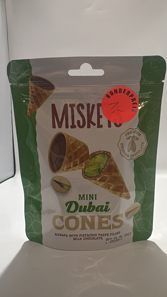 Miskets Mini Dubai Cones 50g | Pistazie & Kadayif