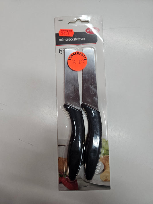 Wenco Frühstücksmesser 2er-Set – Gezahnt & ideal für Brot & Aufstrich