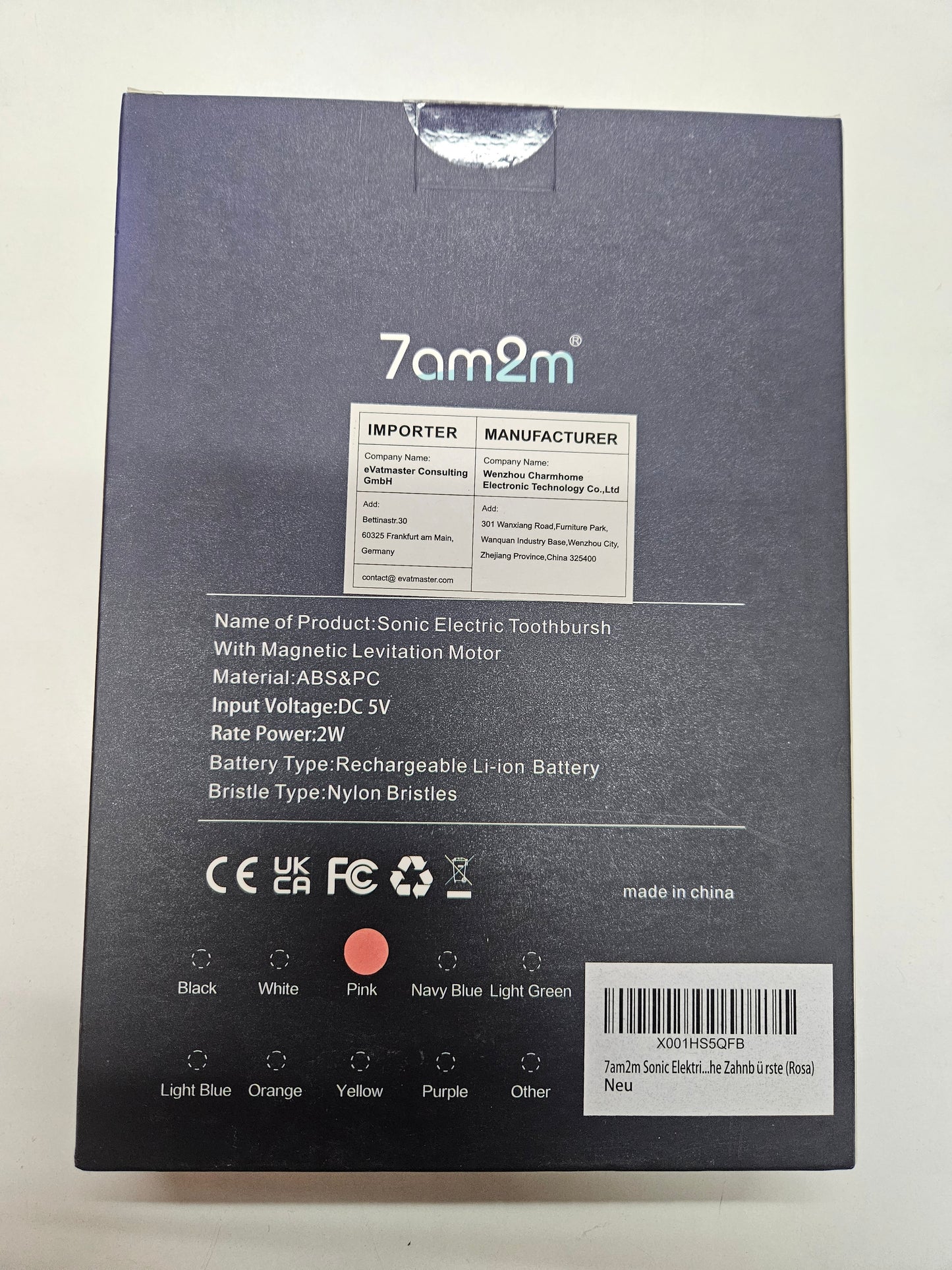 Elektrische Schallzahnbürste für strahlendes Lächeln-rosa