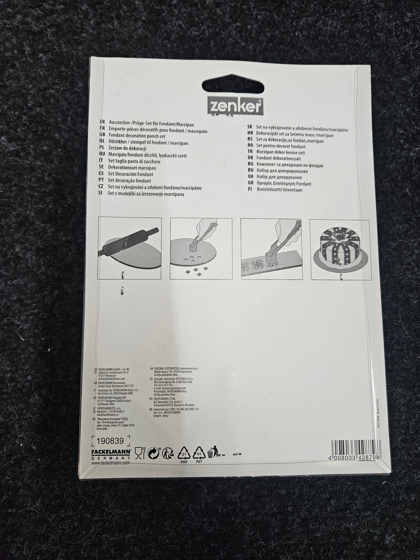 Fondant Ausstecher Präge Set – Tortendekoration kreativ gestalten