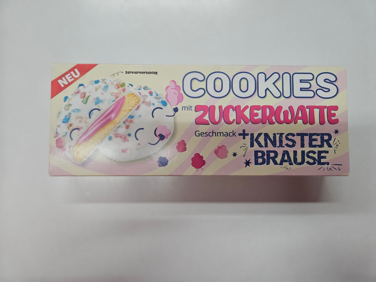 Cookies Zuckerwatte & Knisterbrause 128g Kekse Pink Glasur