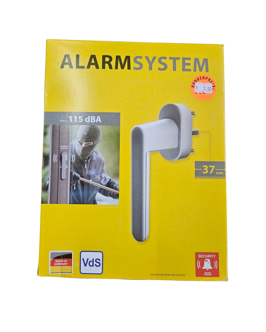 Schellenberg Sicherheits Alarmgriff Fenstergriff Alarm 115dB