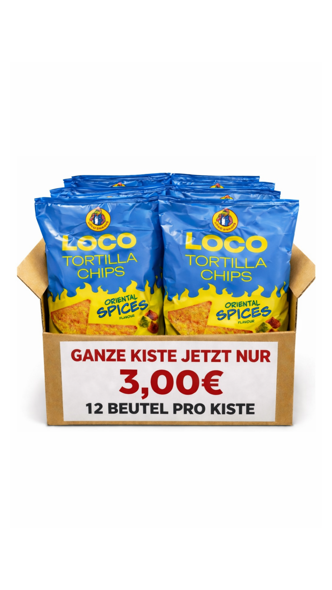 LOCO Tortilla Chips Oriental Spices 12er Sparset MHD überschritten