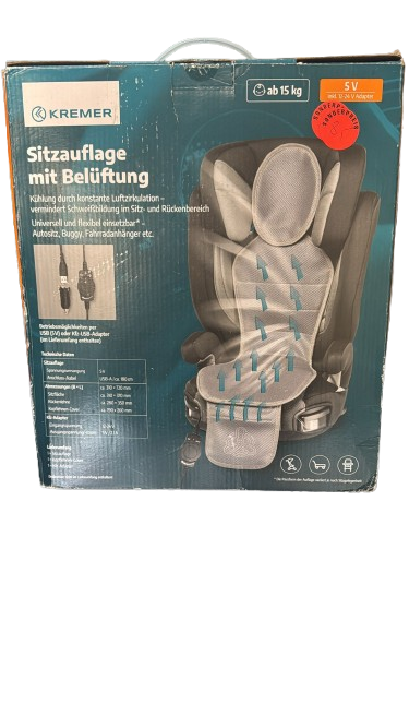 Klima Sitzauflage mit aktiver Belüftung USB Auto