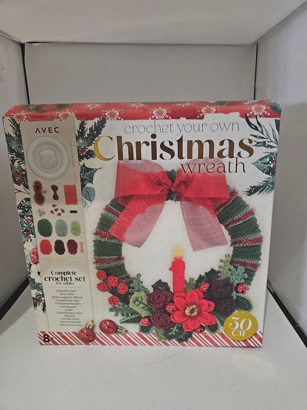 Häkelset Weihnachtsset Türkranz AVEC 30cm DIY