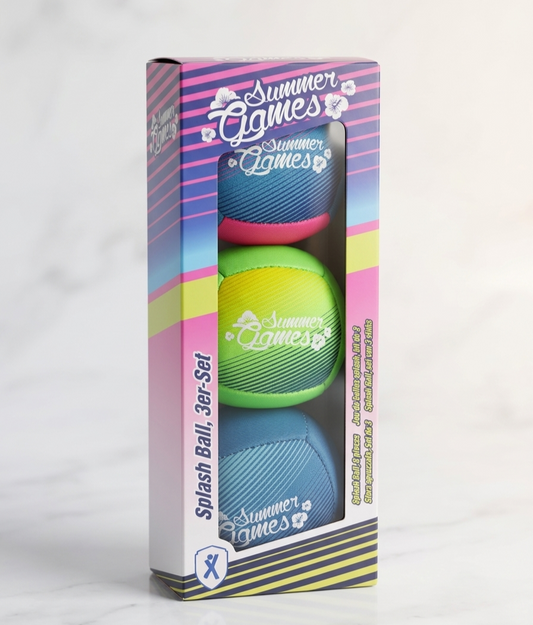 Summer Games Splash Ball 3er-Set – Wasserbälle aus Neopren