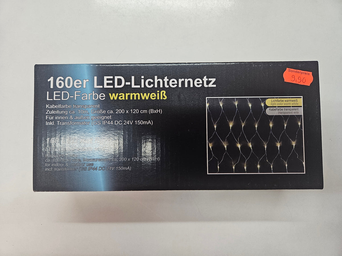 160er LED Lichternetz Warmweiß 200x120cm Outdoor & Indoor