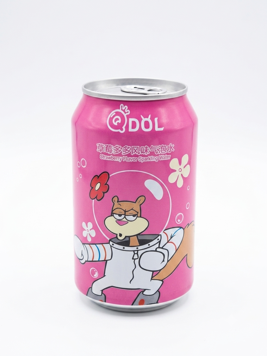 QDOL SpongeBob Sandy Strawberry Erdbeer Limo Dose 330ml