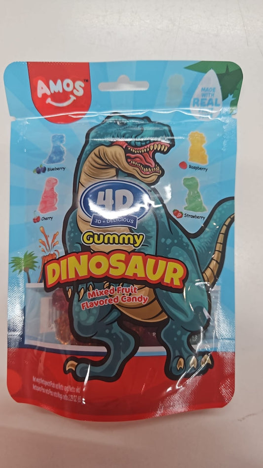 Amos 4D Gummy Dinosaur – 3D Fruchtgummis mit echten Fruchtsäften
