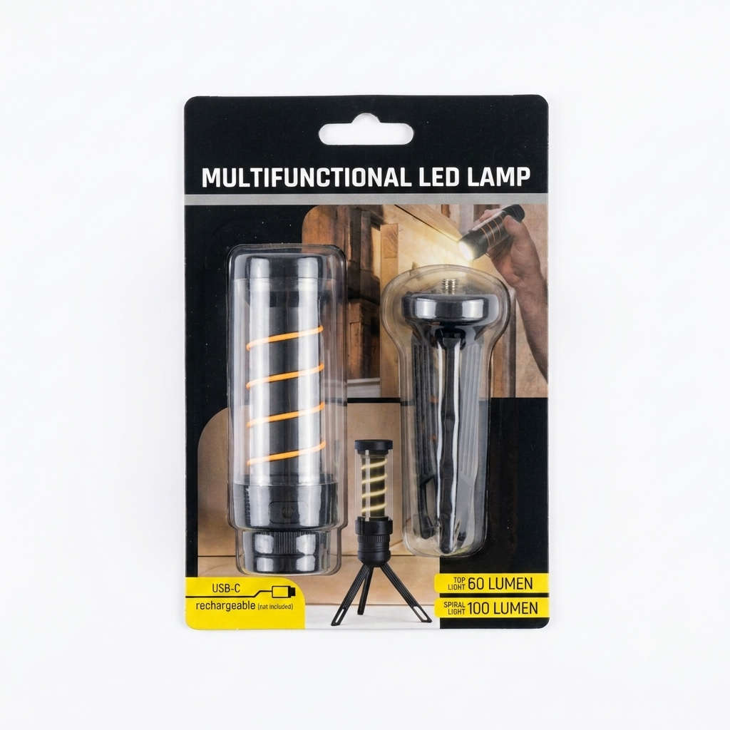 Multifunktionale LED Leuchte mit Stativ USB C Akku