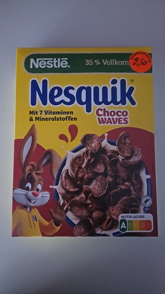 Nestlé Nesquik Choco Waves 375g – Knusprige Schoko-Cerealien