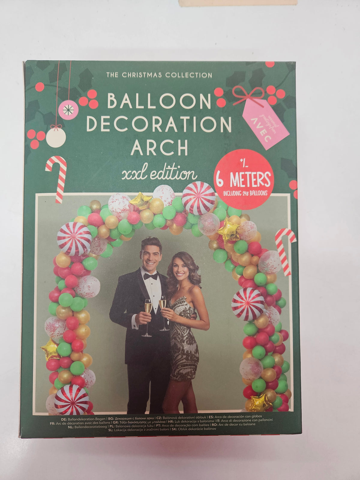 XXL Ballonbogen Set 6m Rot Grün 248 Ballons