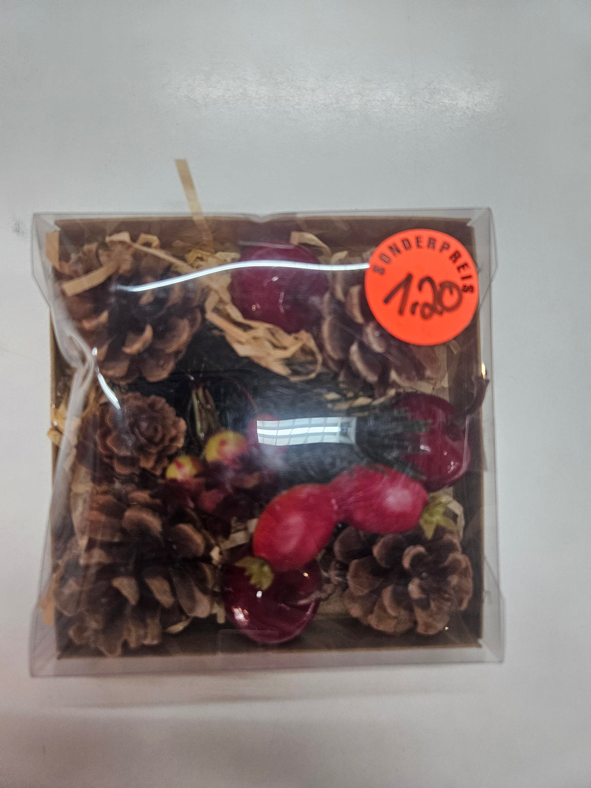 Weihnachtsdekoration Streudeko Zapfen & Beeren Natur Set