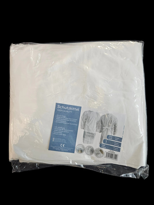 Schutzkittel CE-zertifiziert aus PP-Vlies – Atmungsaktiv & hochwertig