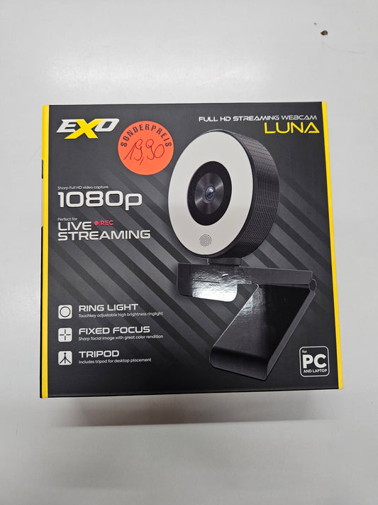 EXO Luna Webcam Full HD 1080p Ringlicht Streaming