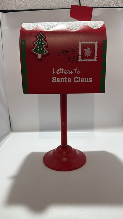 Deko Briefkasten Weihnachtsmann aus Metall 32cm Rot JJA