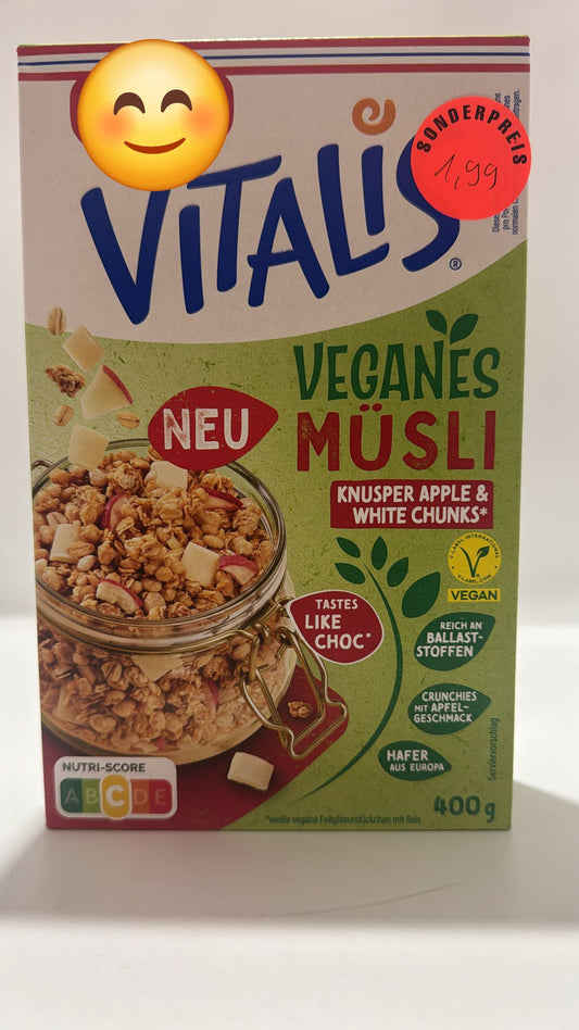 Veganes Müsli Apple & White Chunks 400g