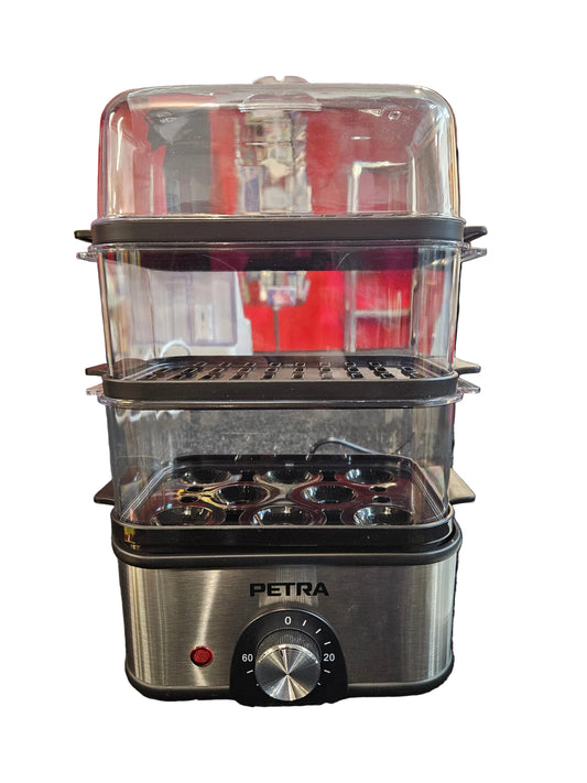 Dampfgarer 3 Ebenen + Eierkocher 8 Eier