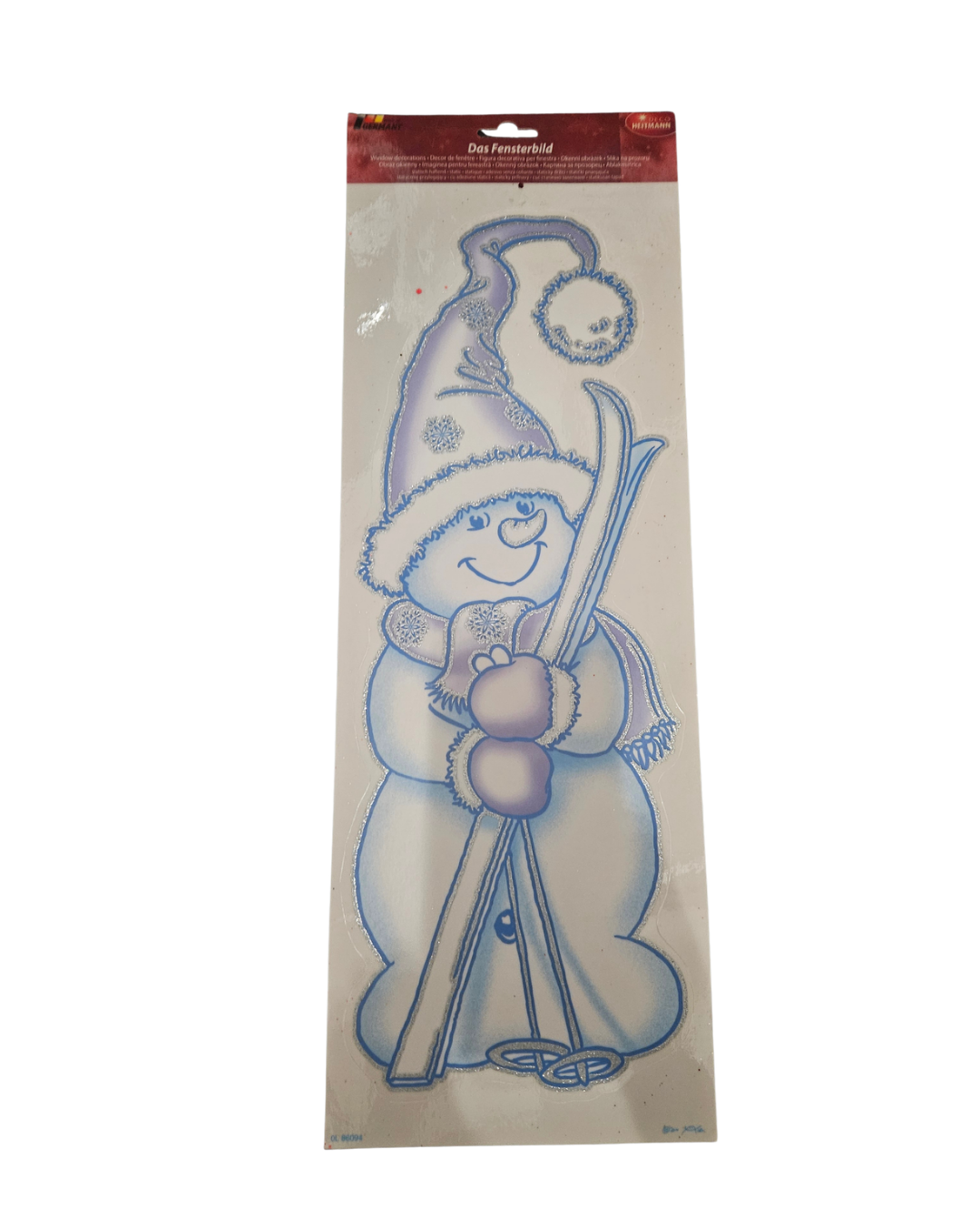 Fensterbild Schneemann Ski Statisch Haftend DECO