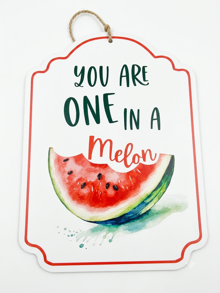 Blechschild One In A Melon Wandbild Melone Deko