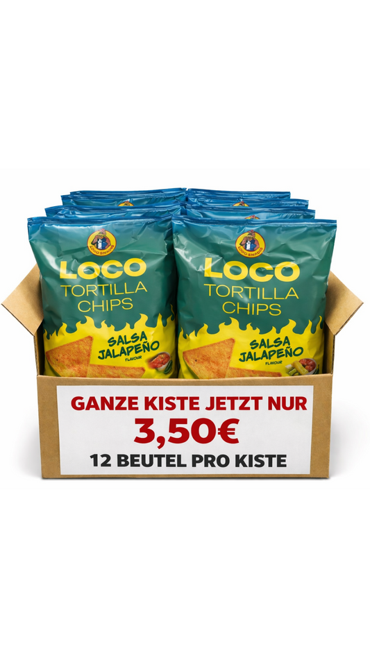 LOCO Tortilla Chips Salsa Jalapeño 12er Sparset 100g