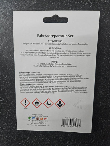 Fahrradreparatur-Set 7-teilig – Flickzeug für Schläuche & Gummimaterialien