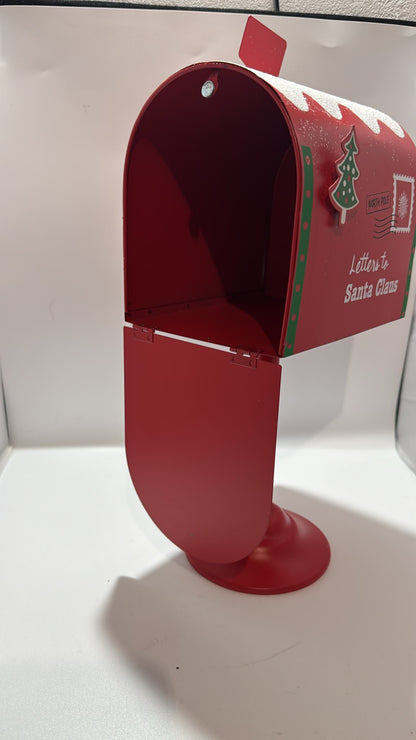 Deko Briefkasten Weihnachtsmann aus Metall 32cm Rot JJA