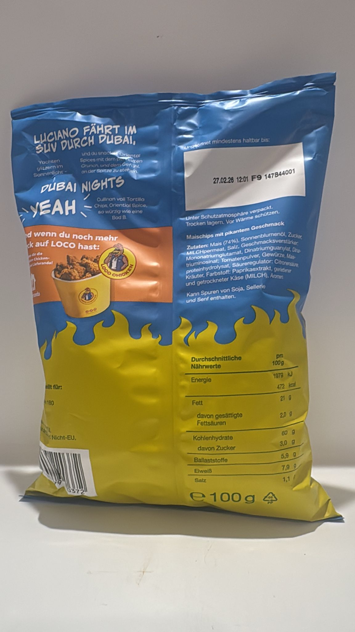 LOCO Tortilla Chips Oriental Spices 100g (MHD überschritten)