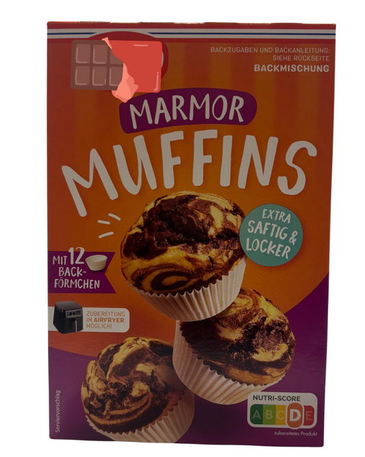 Marmor Muffins Backmischung mit Schokoraspeln 325g