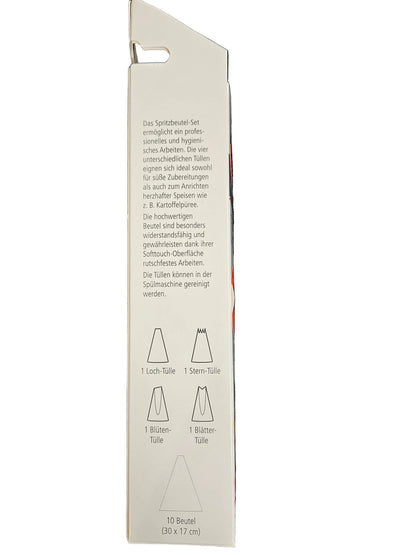 Spritzbeutel Set 10 Beutel 4 Tüllen – Profi Backzubehör