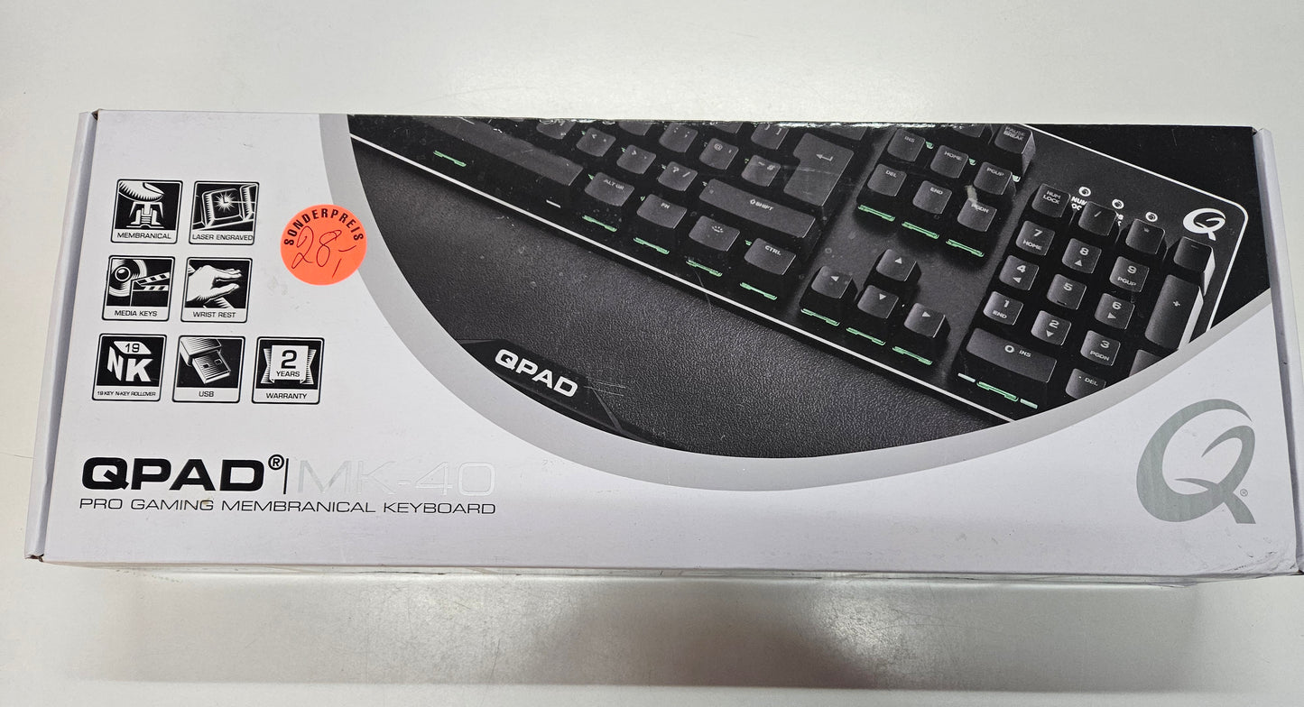 QPAD MK40 Gaming Tastatur Membranical RGB