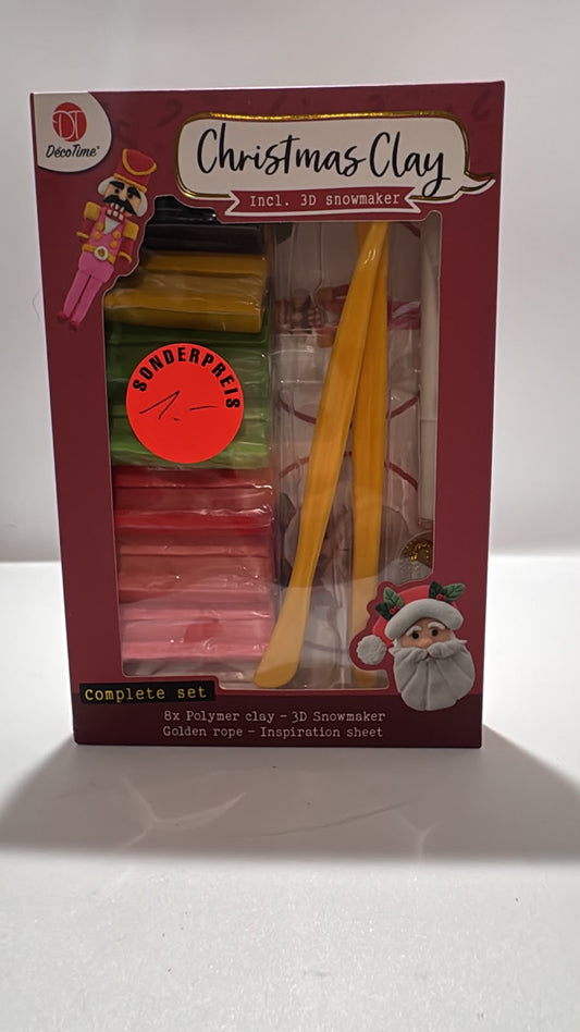 DécoTime Christmas Clay Set Modellierton 3D Schnee Maker